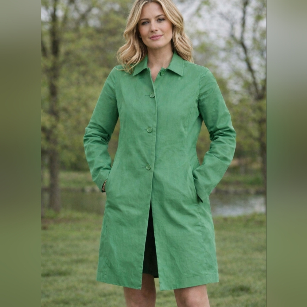 Gap Vintage Y2K Trench coat Green